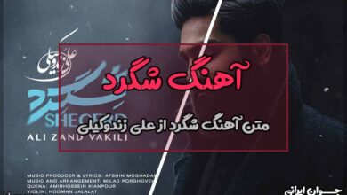 متن آهنگ شگرد از علی زند وکیلی