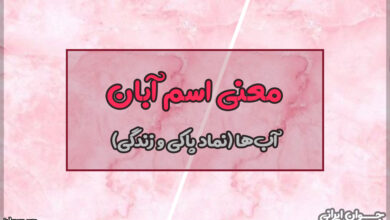 معنی اسم آبان