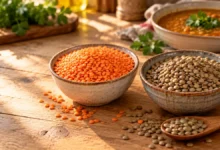 فرق عدس قرمز و سبز