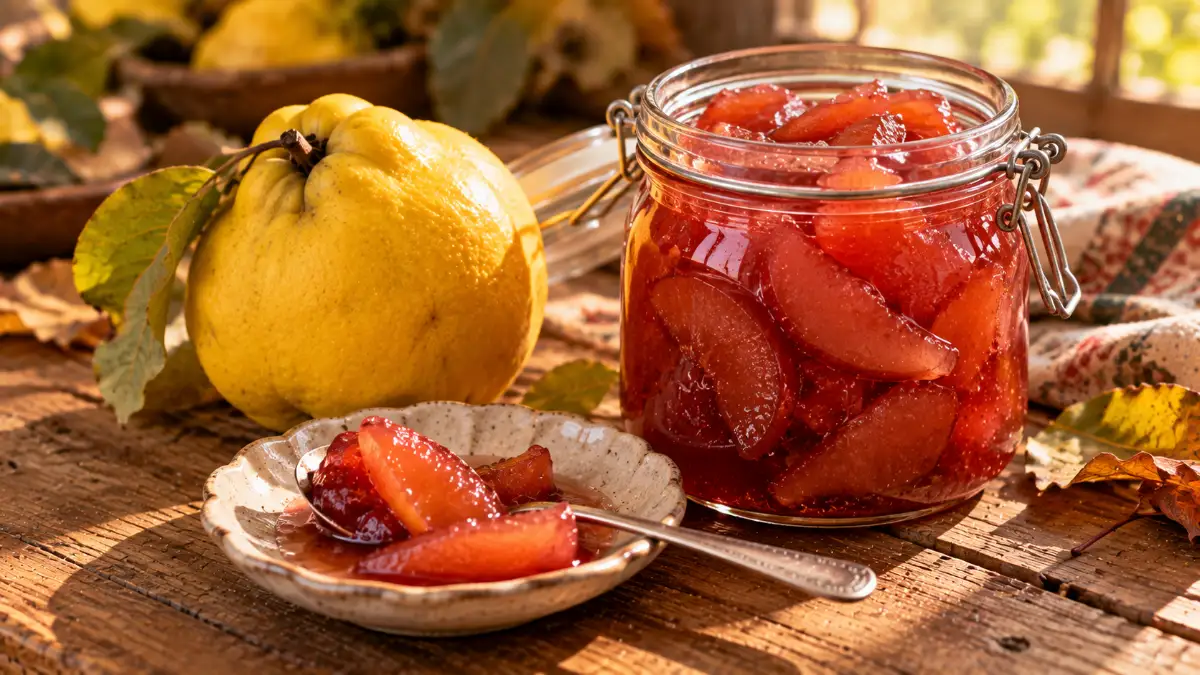 مربای به خانگی کنار میوه به